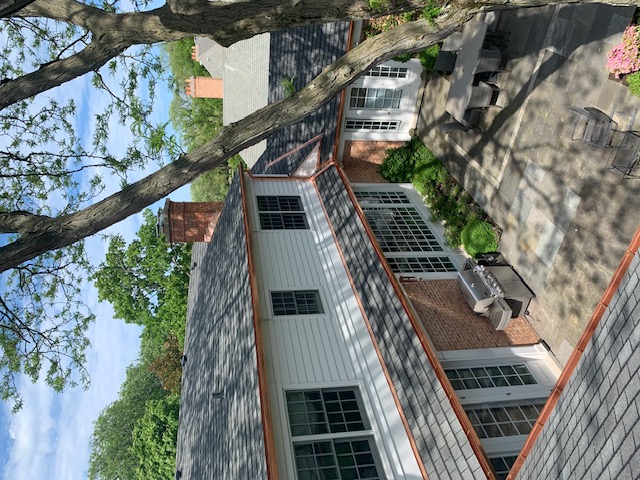 Custom Copper Flashing installed on a home in Wilmette