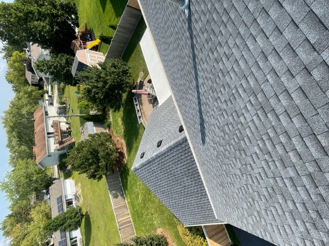 arial shot of a new GAF roof and flat roof in Hoffman Estates