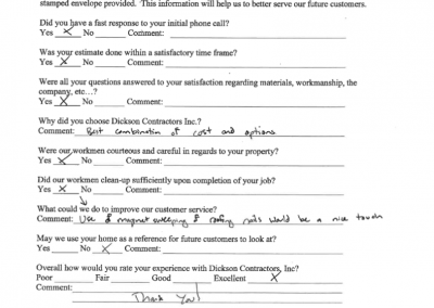 Roofing service review