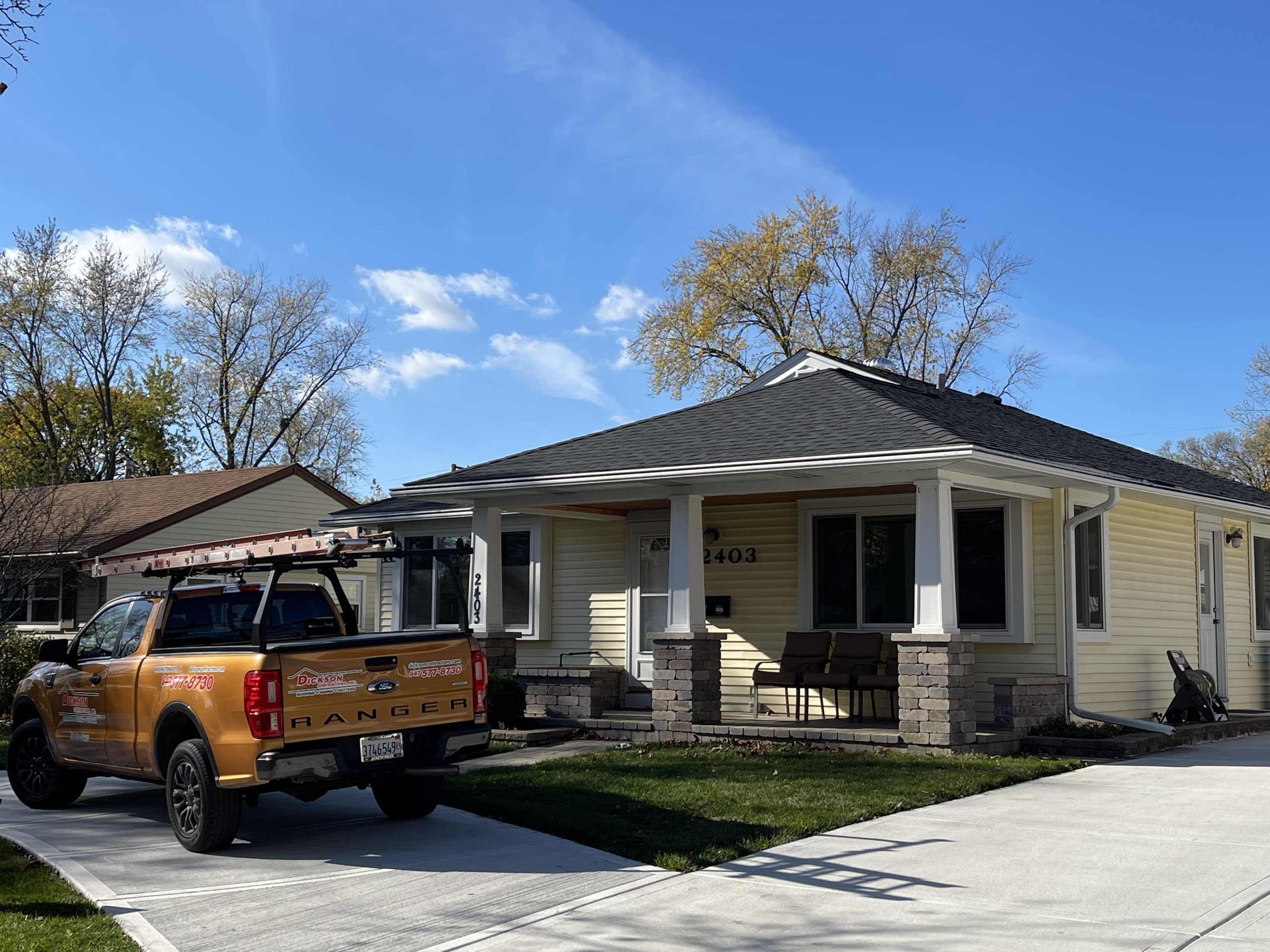 GAF roof Rolling Meadows GAF roof installed by Dickson Contractors in Rolling Meadows