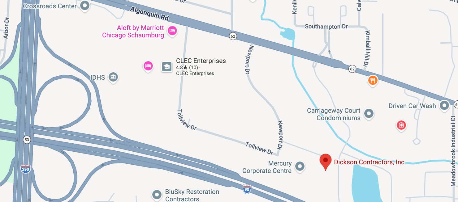 Dickson Contractors Office Map View Map view of Dickson Contractors Office Location